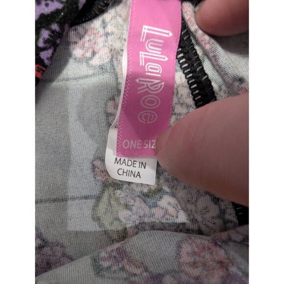 O/S LuLaRoe Floral Skull Floral Sugar Skull Leggings - Unicorn | Rare | HTF! - Picture 9 of 9